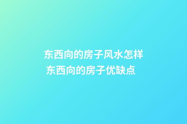 东西向的房子风水怎样 东西向的房子优缺点